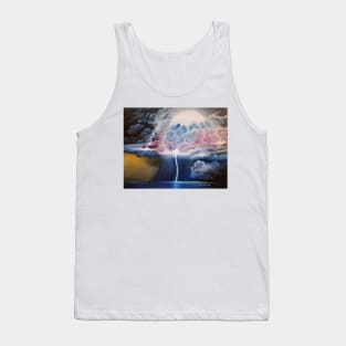 Forging through the Storm, story sky, thunder art, lightning artwork, stormy sky artwork, stormy night sky Tank Top